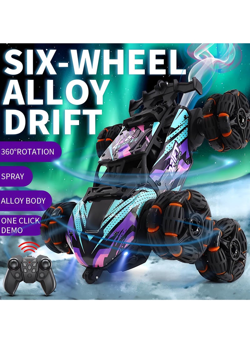 Coconut Baby Gesture Sensing Stunt RC Car, Toys for Ages 8-13 Boys, 2.4Ghz Hand Controlled Remote Control Cars with Light, Spray, 360 Rotation, Birthday Gift for Kids Age 6 7 8 9 10 11 12 Year Old-6 Wheels  - Image 3