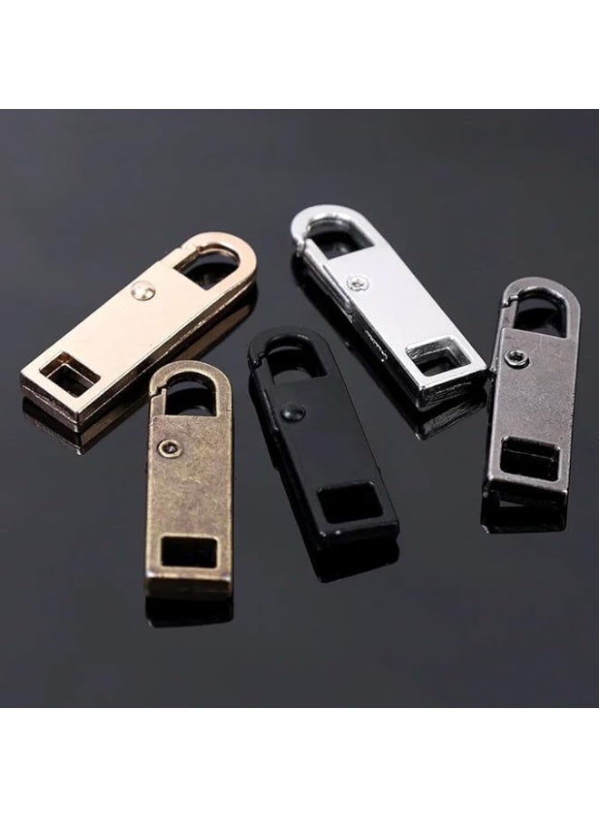 طقم استبدال رأس سحّاب معدني عالمي للإصلاح الفوري من MySouqEg - أدوات سحب وفك سحّاب قابلة للفصل لحقائب السفر، حقائب اليد، والملابس - لون عشوائي (5 قطع). - Image 4