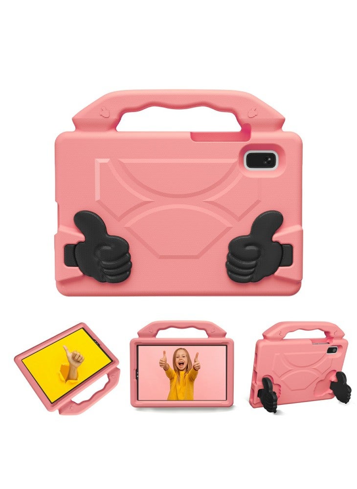 For Lenovo Tab M9 Case Ultra-Soft EVA Thumb Kickstand Tablet Cover - Deep Pink - Image 2