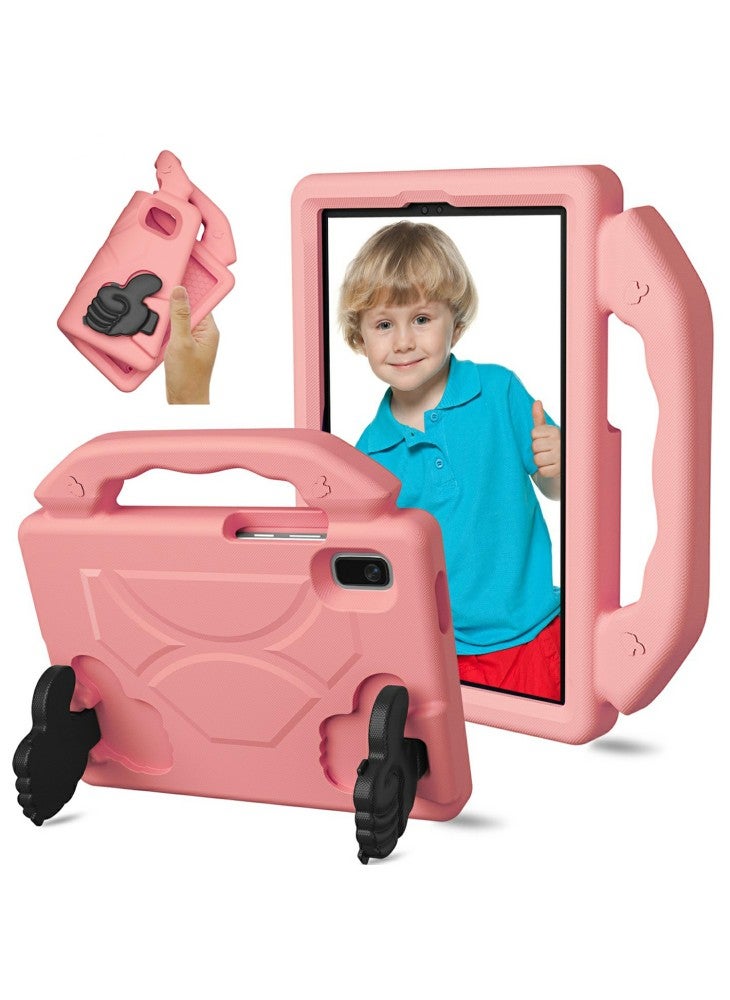 For Lenovo Tab M9 Case Ultra-Soft EVA Thumb Kickstand Tablet Cover - Deep Pink - Image 1