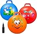 Ynanimery Bouncy Balls with Handle for Kids Ride On Toys Balls for Kids 3 48 3 Pack Hopper Ball 18 Inch Size with Air Pump for Kid Jumping Sports Ride Games Balance Exercise Indoor Outdoor Fun Toy - Image 4