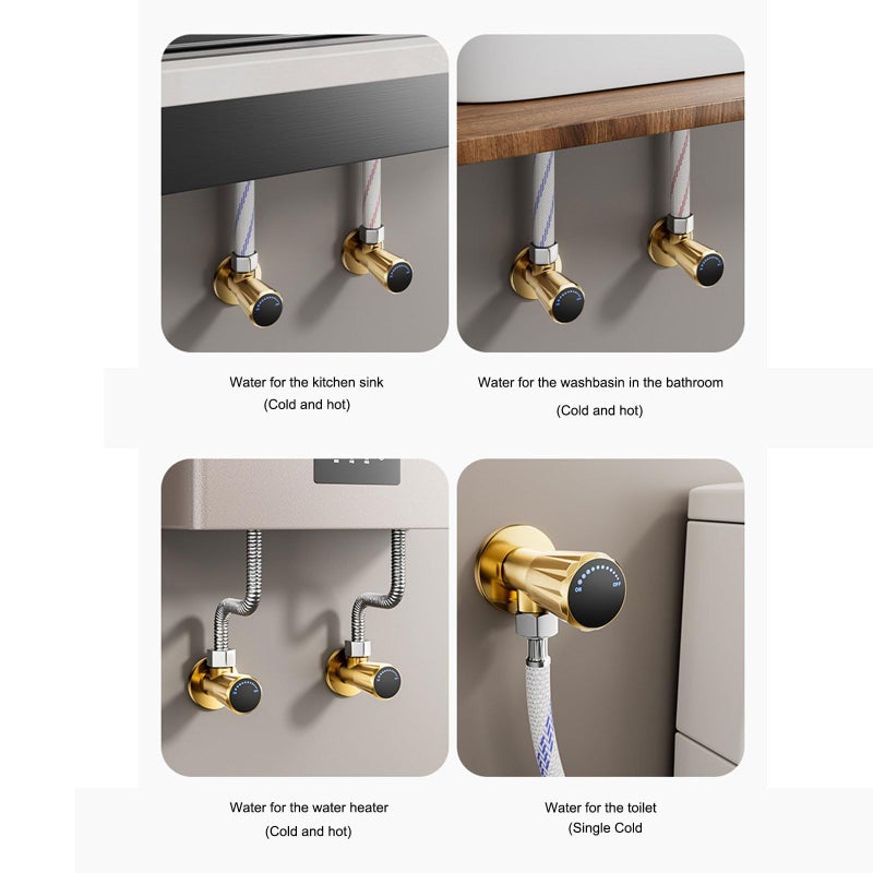 Heavy Duty Steel Angle Valves Leak Resistant For Shower Sink High Pressure Water Systems Color K - Image 3