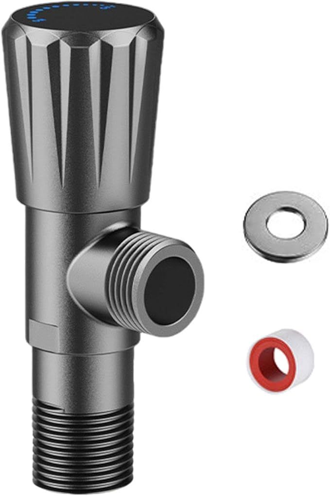 Heavy Duty Steel Angle Valves Leak Resistant For Shower Sink High Pressure Water Systems Color K - Image 1
