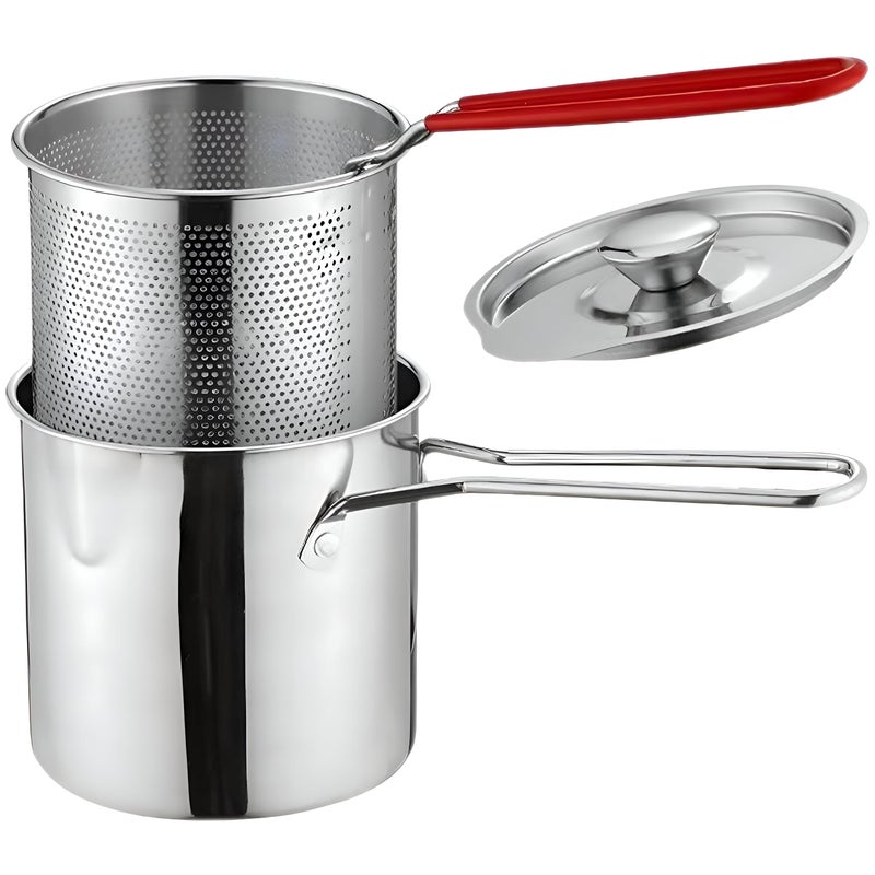 Heavy Duty Deep Fryer with Removable Frying Basket and Stainless Steel Body, Perfect for Professional Restaurant Kitchens and Perfect for Cooking a Variety of Delicious Fried Foods - Image 1