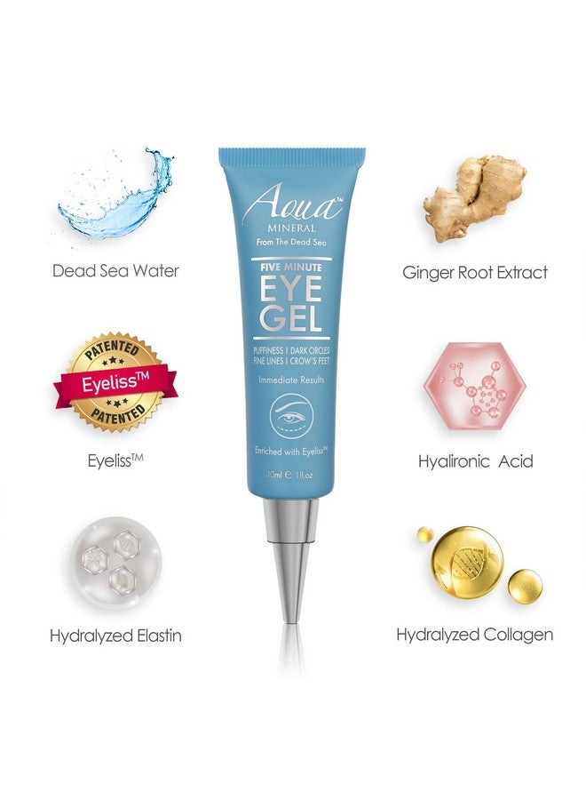Aqua Mineral Puffy Eye GEL Instant results - Naturally rapid reduction eye gel, Eliminate Wrinkles, Puffiness and Bags - Hydrating Eye Gel w/Green Tea Extract by Aqua Mineral - 1 oz - Image 5