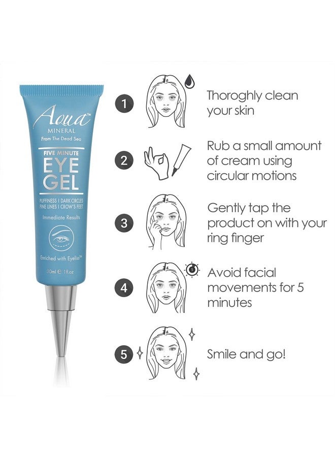 Aqua Mineral Puffy Eye GEL Instant results - Naturally rapid reduction eye gel, Eliminate Wrinkles, Puffiness and Bags - Hydrating Eye Gel w/Green Tea Extract by Aqua Mineral - 1 oz - Image 4