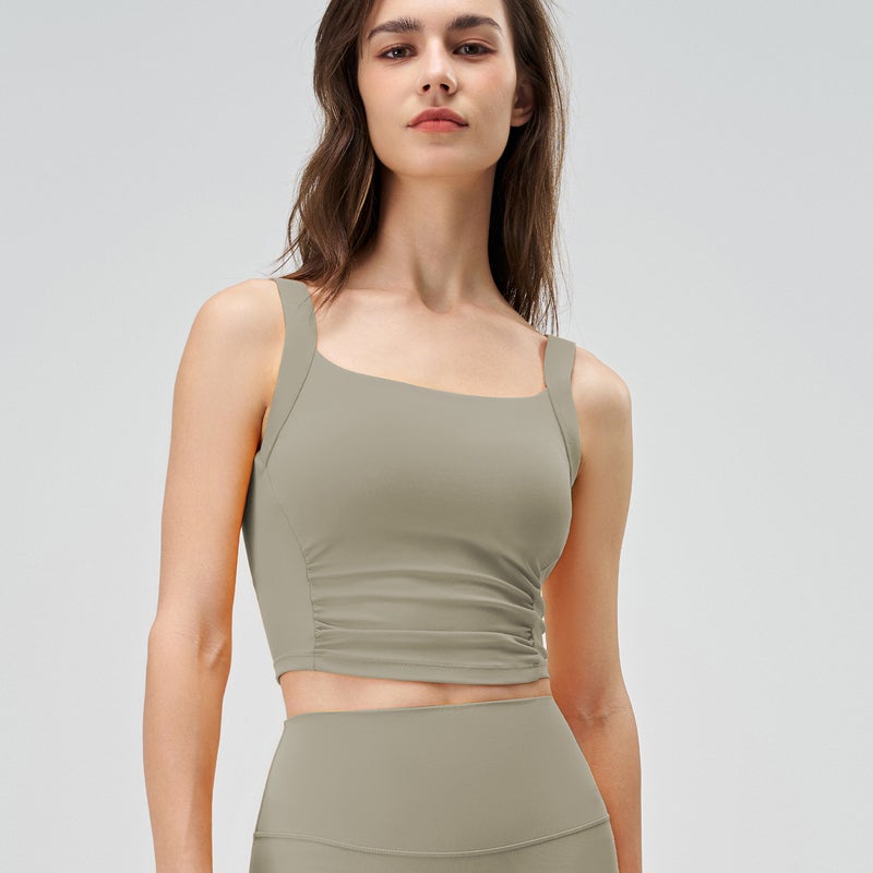 Seamless Sports Bra Yoga Tank Quick-Dry Fitness Top Nomadic ashnomadic ash