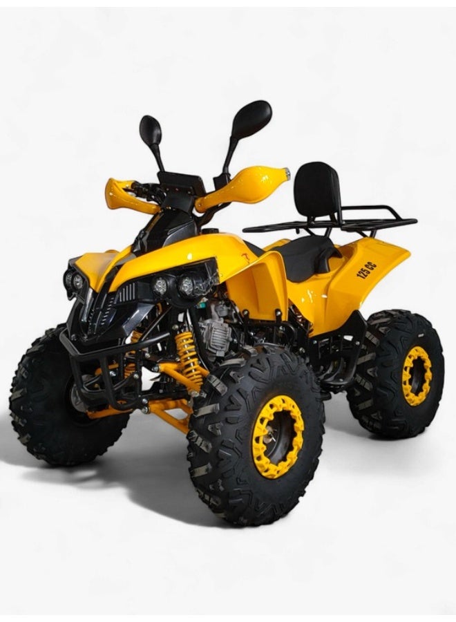 Four wheeled gasoline powered motorcycle with a 125cc engine and 19-inch tubeless tires - Image 1