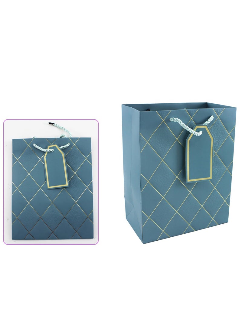 AL QADAH Paper Gift Bag 10x18x23Cm Blue Color  - Image 2
