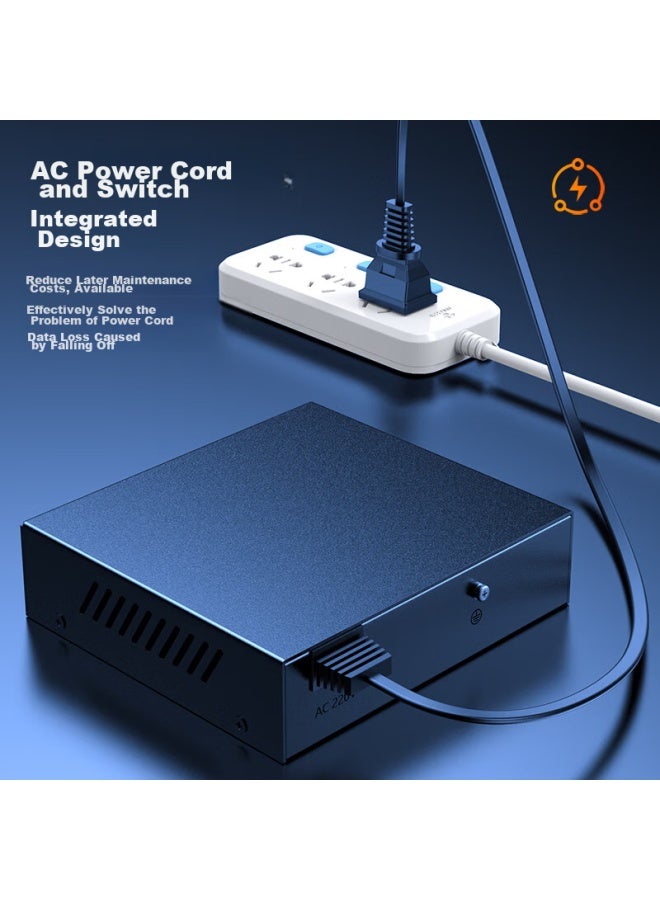 Smart Valley Huigu, 100mbps 6-port Poe Switch, 4 100mbps Poe + 2 100mbps Ports, Surveillance Camera Ap Network Cable Power Switch Splitter 48w Hg-2006fp - Image 5