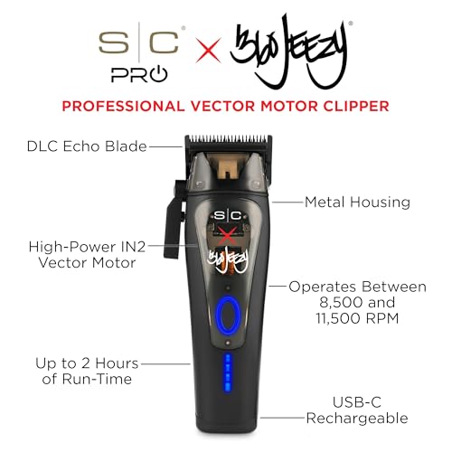 Stylecraft ماكينة حلاقة شعر احترافية Stylecraft SC x 360 Jeezy IN2 موتور بدون سلك مع تحكم عزم الدوران البديهي - Image 2
