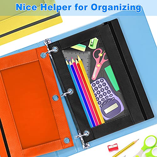 Gloween Pencil Pouch for 3 Ring Binder, 36 Pack Zipper Pencil Pouches/Case in Assorted Color, Durable Binder Pencil Pouch/Bag for Office School Supplies (6 Colors) - Image 2