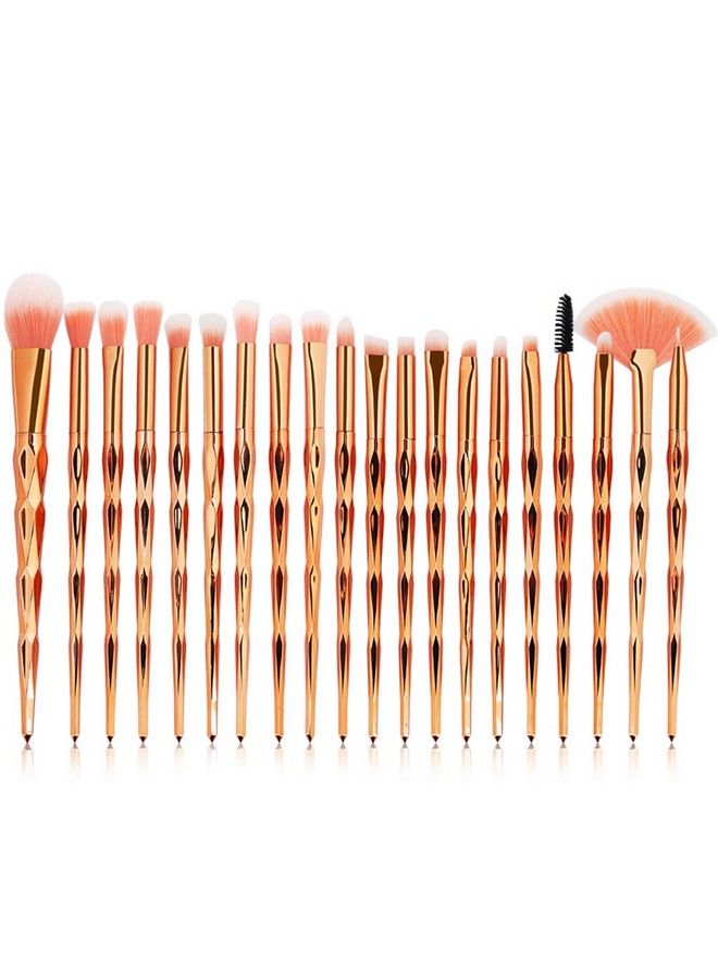 Tenmon Eye Brush Set 20 Pcs Unicorn Eyeshadow Eyeliner Blending Crease Kit Makeup Brushes Make Up Foundation Eyebrow Eyeliner Blush Cosmetic Concealer Brushes (Rose Gold) - Image 2