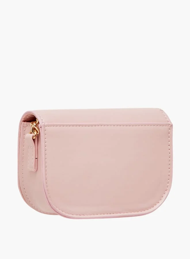 Little Missy Girls Pearl Embellished Crossbody Bag with Magnetic Button Closure