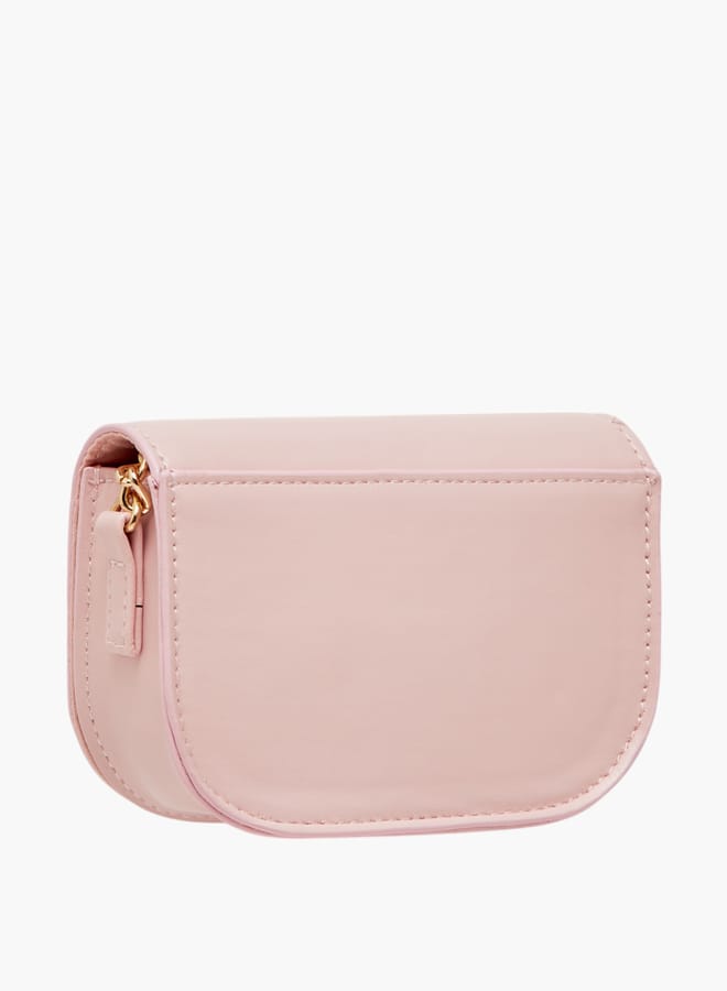 Little Missy Girls Pearl Embellished Crossbody Bag with Magnetic Button Closure  - Image 4