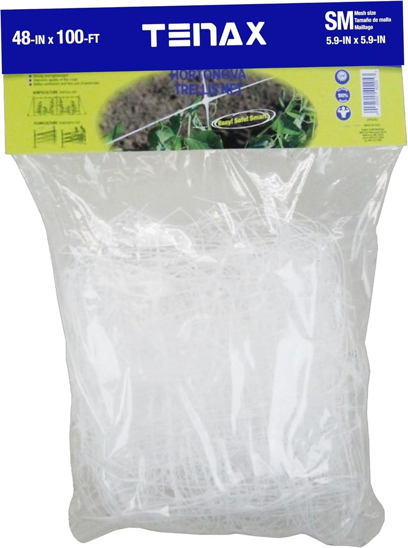 Tenax 2A150060 Hortonova Plant Trellis Net 48 x 100 White