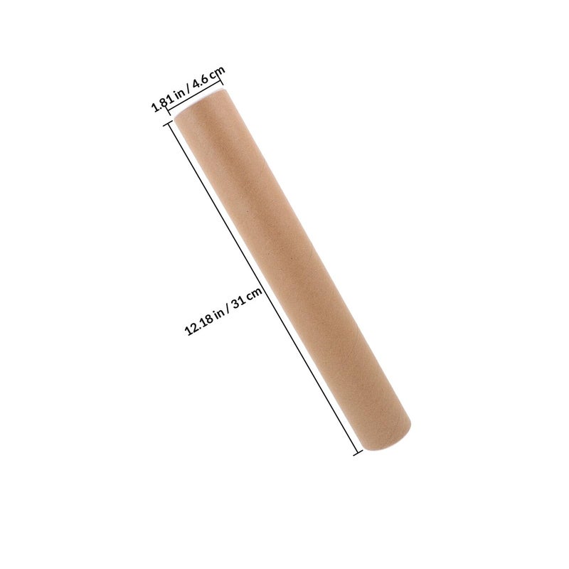 Mailing Tubes 1.5x12 Inches with Lids Kraft Paper Poster Storage for Artwork Documents - Image 3