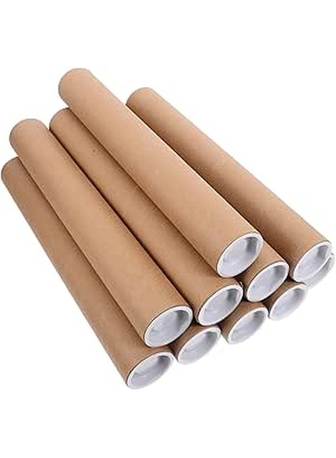Mailing Tubes 1.5x12 Inches with Lids Kraft Paper Poster Storage for Artwork Documents - Image 1