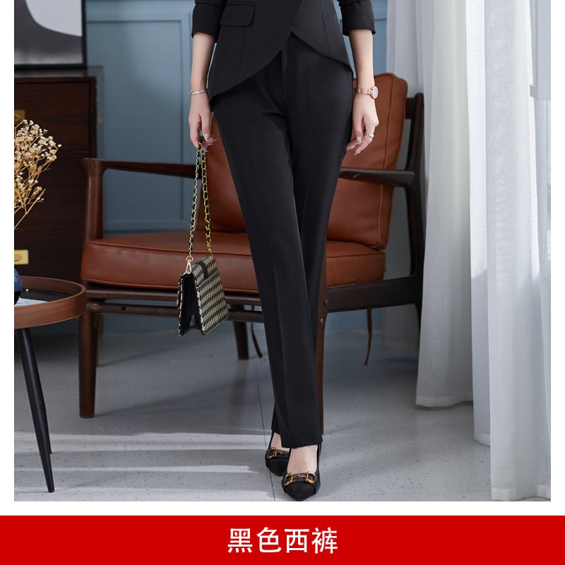 White Suit Womens Autumn Korean Fashion Presidents Small Suit Jacket Professional Wear Temperament Goddess Fan Work Clothes Red trousers - Image 4