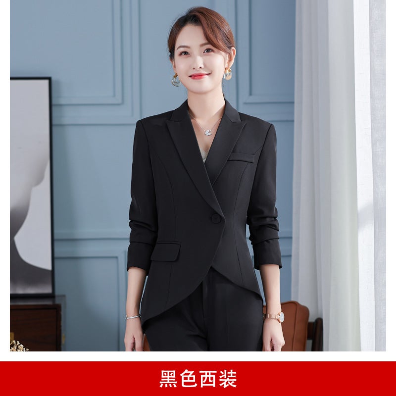 White Suit Womens Autumn Korean Fashion Presidents Small Suit Jacket Professional Wear Temperament Goddess Fan Work Clothes Red trousers - Image 3