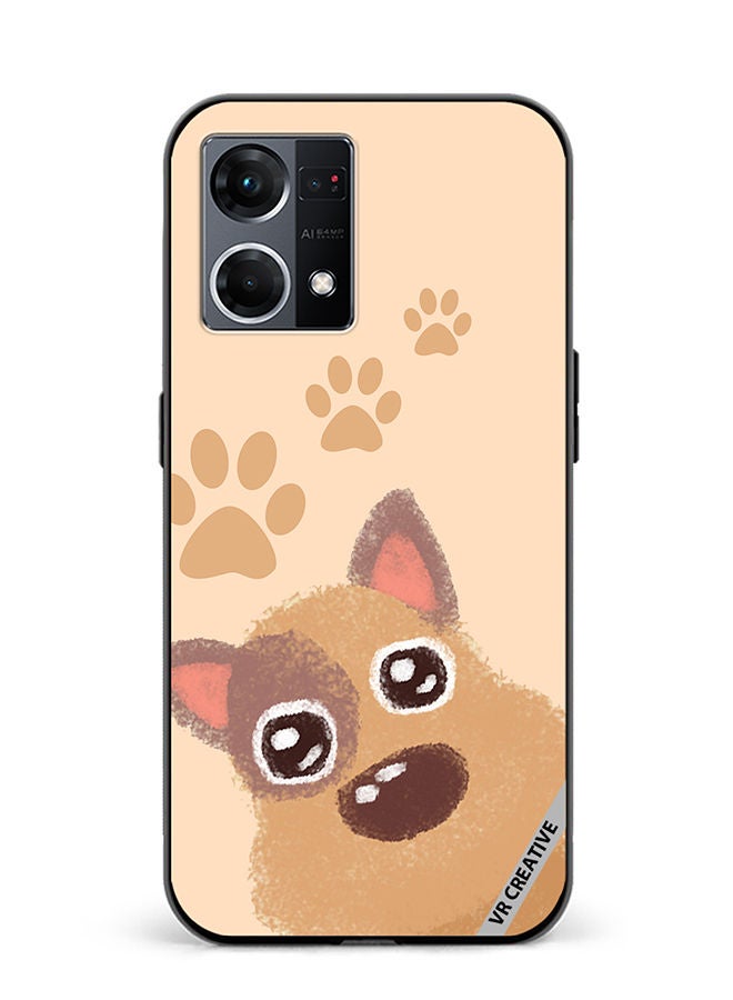 VR CREATIVE Protective Case Cover For Oppo Reno8 4G Cute Doggie Design Multicolour - Image 1