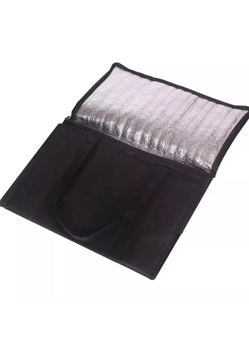 yongsheng Set of 2 Large Insulated Reusable Grocery Bags with Sturdy Zipper and Handles, Foldable Washable Heavy Duty Cooler Totes（It is a refrigerated bag that does not contain the contents inside）  - Image 1