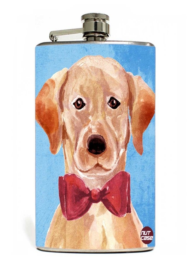 Nutcase Designer Hip Flask 9 Oz Nutcase - with Free Funnel Along - Aww Paw - Image 1