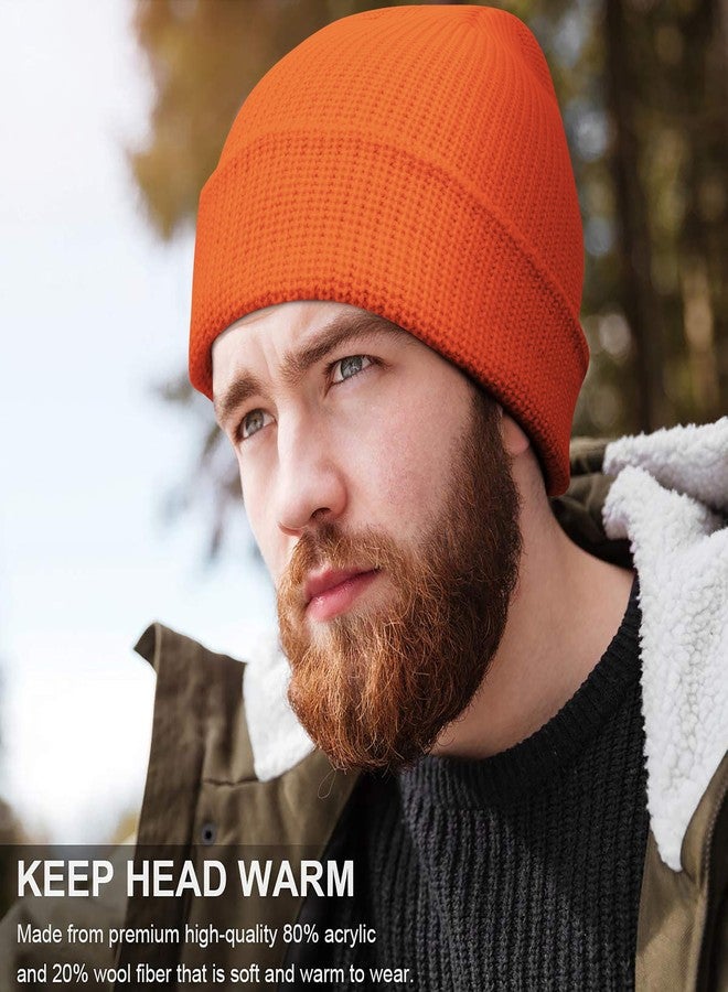 قبعة شتوية من نورث ويند للرجال والنساء، قبعة صوفية، قبعة غارام توبا بينيز الشتوية، قبعة رأس القرد (برتقالي) - Image 2