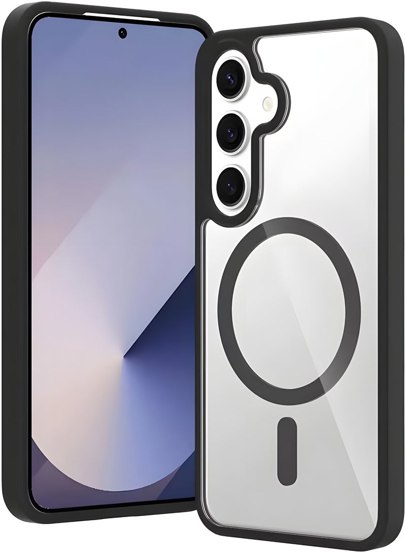 Magsafe Case for Samsung Galaxy A16 Magsafe Clear Cover Magnetic Wireless Charging Support, Shockproof Protection, Scratch-Resistant for Samsung Galaxy A16 - Black - Image 1