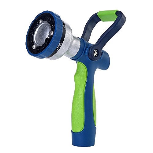 GREEN MOUNT New Patent Garden Hose Nozzle, Heavy Duty Water Nozzle, High Pressure Fireman Style Nozzle with Ergonomic Handle for Lawn and Garden Watering - Image 1