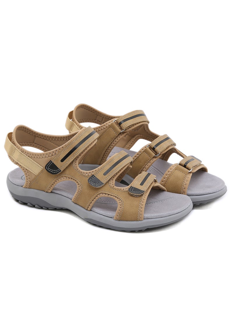 SIKETU Stylish And Comfortable Wear Resistant Flat Casual Sandals Brown  - Image 1