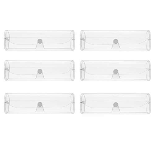 INNOLIFE Clear Plastic Eyeglasses Case Reading Glasses Box - 6 Pack - Image 1