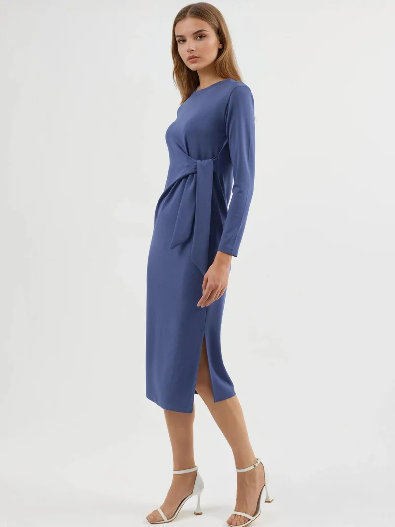 زوبعة فستان مودال بفتحة جانبية مجموعة بيرسان