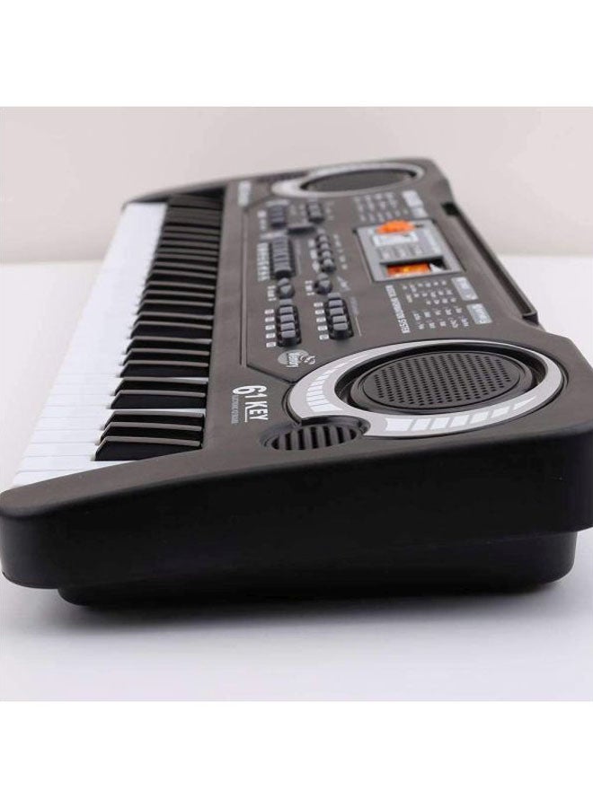 Portable Electric Keyboard with Microphone - 61 Key Digital Piano Set  - Image 2