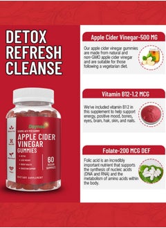 Daynee Apple Cider Vinegar Gummies - Sugar-Free for Detox & Digestive Health  - Image 4