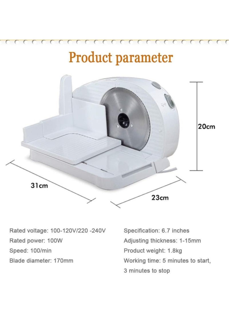 Generic Meat cutter for home or commercial use, mini electric meat cutter for home, semi-automatic frozen meat beef lamb potato slices cutter.  - Image 4