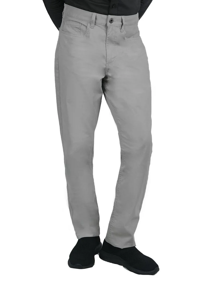 جيوردانو بنطلون رجالي بقصة مستقيمة ضيقة من قماش التويل المطاطي