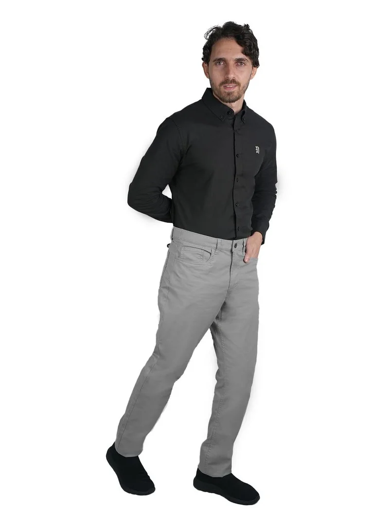 جيوردانو بنطلون رجالي بقصة مستقيمة ضيقة من قماش التويل المطاطي