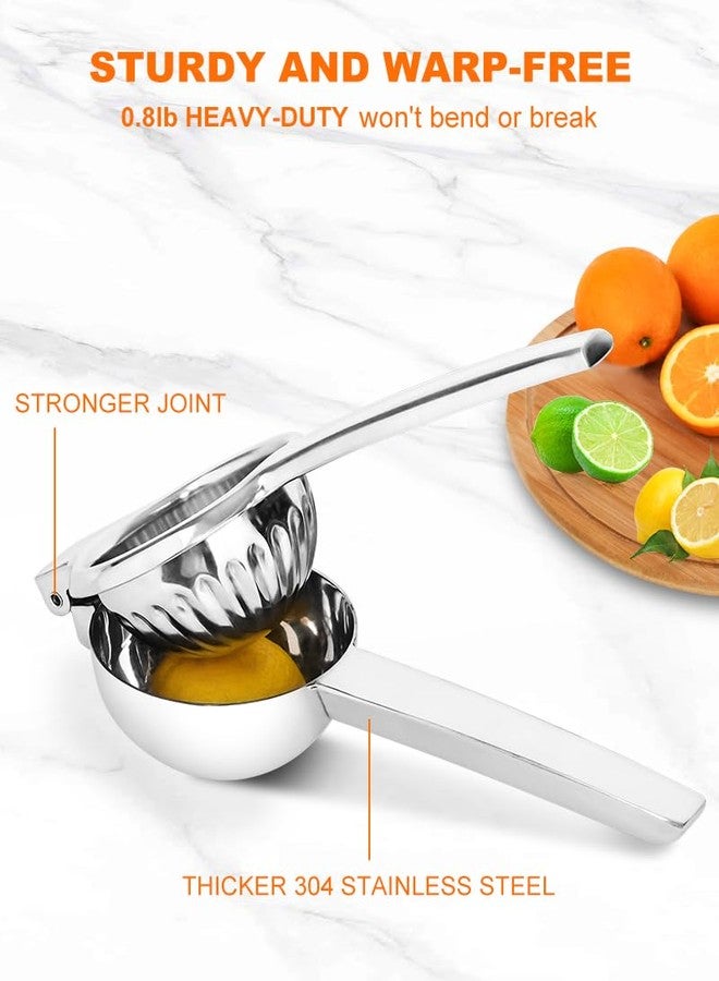 Brigii Lemon Squeezer Juicer for Lime and Lemon, Heavy-Duty 304 Stainless Steel, High Juice Yield Manual Juicer, Ergonomic Handle, Dishwasher Safe - Image 2