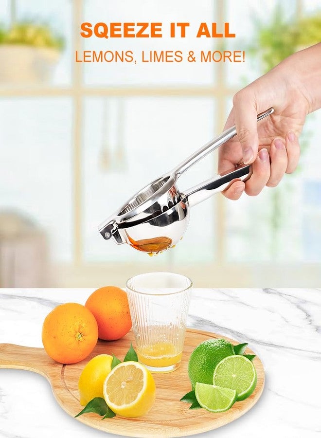 Brigii Lemon Squeezer Juicer for Lime and Lemon, Heavy-Duty 304 Stainless Steel, High Juice Yield Manual Juicer, Ergonomic Handle, Dishwasher Safe - Image 4