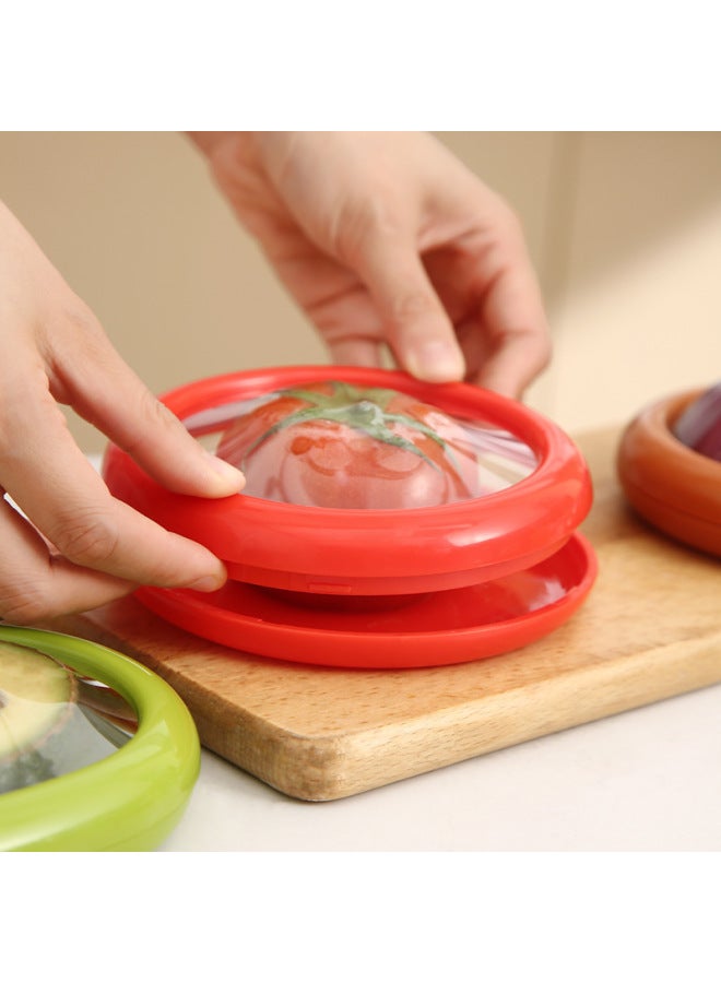 Refrigerator Half A Lemon Fresh-keeping Box Avocado Onion Tomato Garlic Vegetables Work Portable Anti-oxidation Sealed Box-Specifications:Brown-12.5*12.5*2.5cm  - Image 4