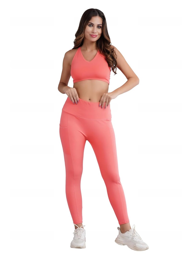 SSoShHub Store SSoShHub Premium High Waist Stretchable Gym Tights with Pockets - Women's Active Wear Yoga Pants - Image 4