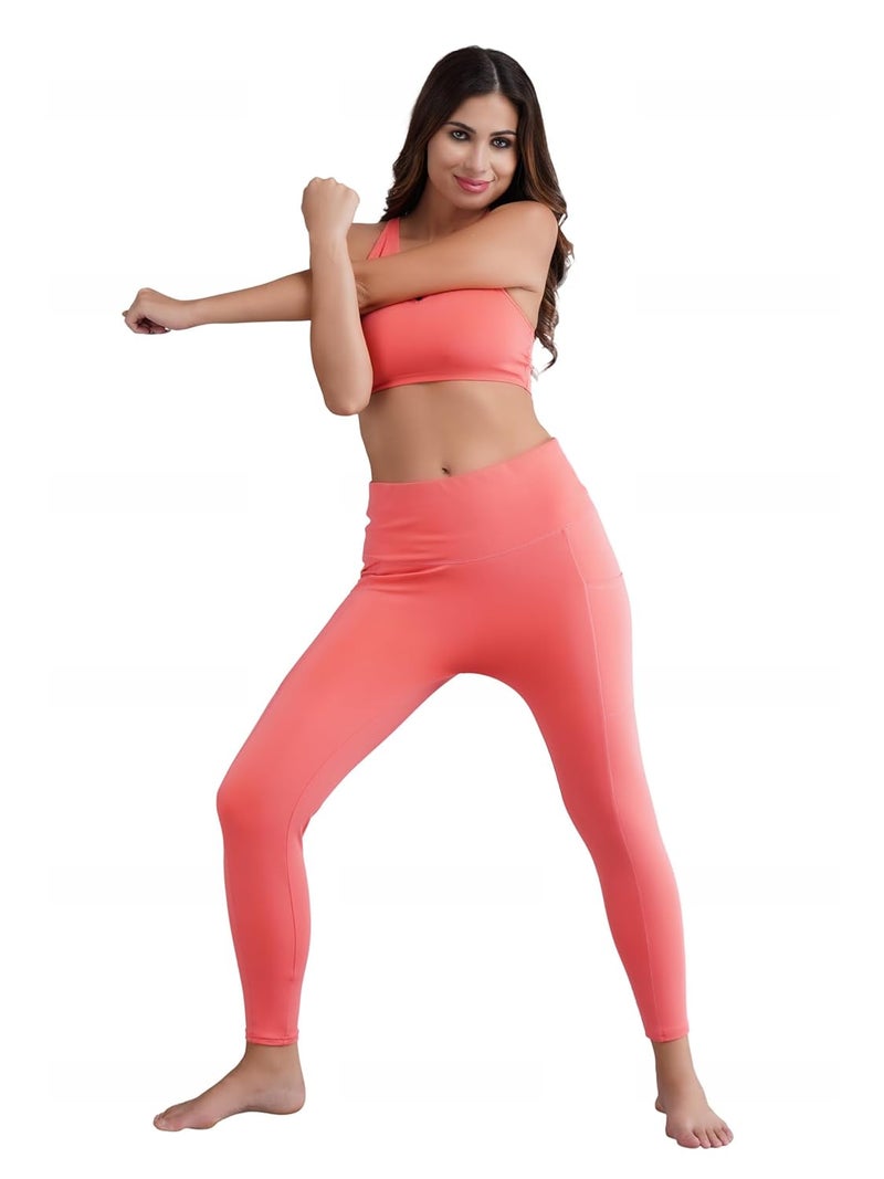 SSoShHub Store SSoShHub Premium High Waist Stretchable Gym Tights with Pockets - Women's Active Wear Yoga Pants - Image 3