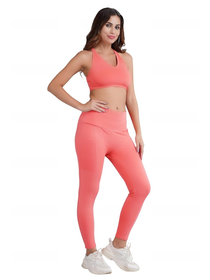 SSoShHub Store SSoShHub Premium High Waist Stretchable Gym Tights with Pockets - Women's Active Wear Yoga Pants - Image 5