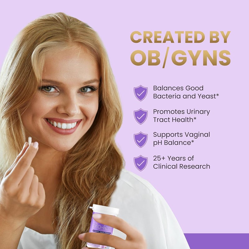 HPD Rx بروفيوم 1 بروبيوتيك صحة المهبل  بروبيوتيك مهبلي  مثبت سريرياً لتعزيز التوازن الحمضي القلوي وصحة المسالك البولية  بروبيوتيك نسائي  يعمل خلال 7 أيام  30 كبسولة  عبوتين - Image 3