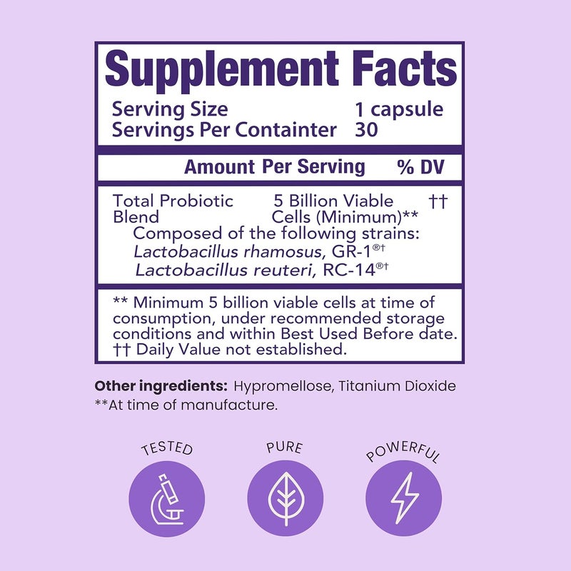 HPD Rx بروفيوم 1 بروبيوتيك صحة المهبل  بروبيوتيك مهبلي  مثبت سريرياً لتعزيز التوازن الحمضي القلوي وصحة المسالك البولية  بروبيوتيك نسائي  يعمل خلال 7 أيام  30 كبسولة  عبوتين - Image 2