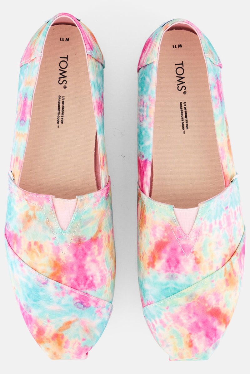 TOMS Women Tie Dye Slip On Casual Shoes, Multicolor - Image 3