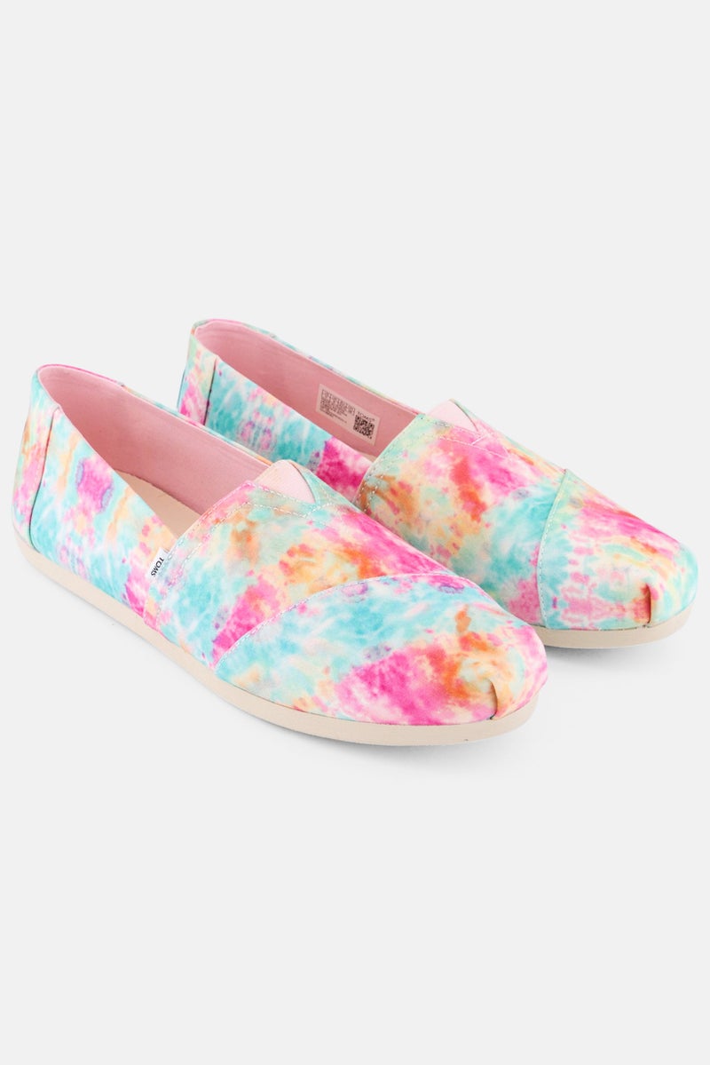TOMS Women Tie Dye Slip On Casual Shoes, Multicolor - Image 1
