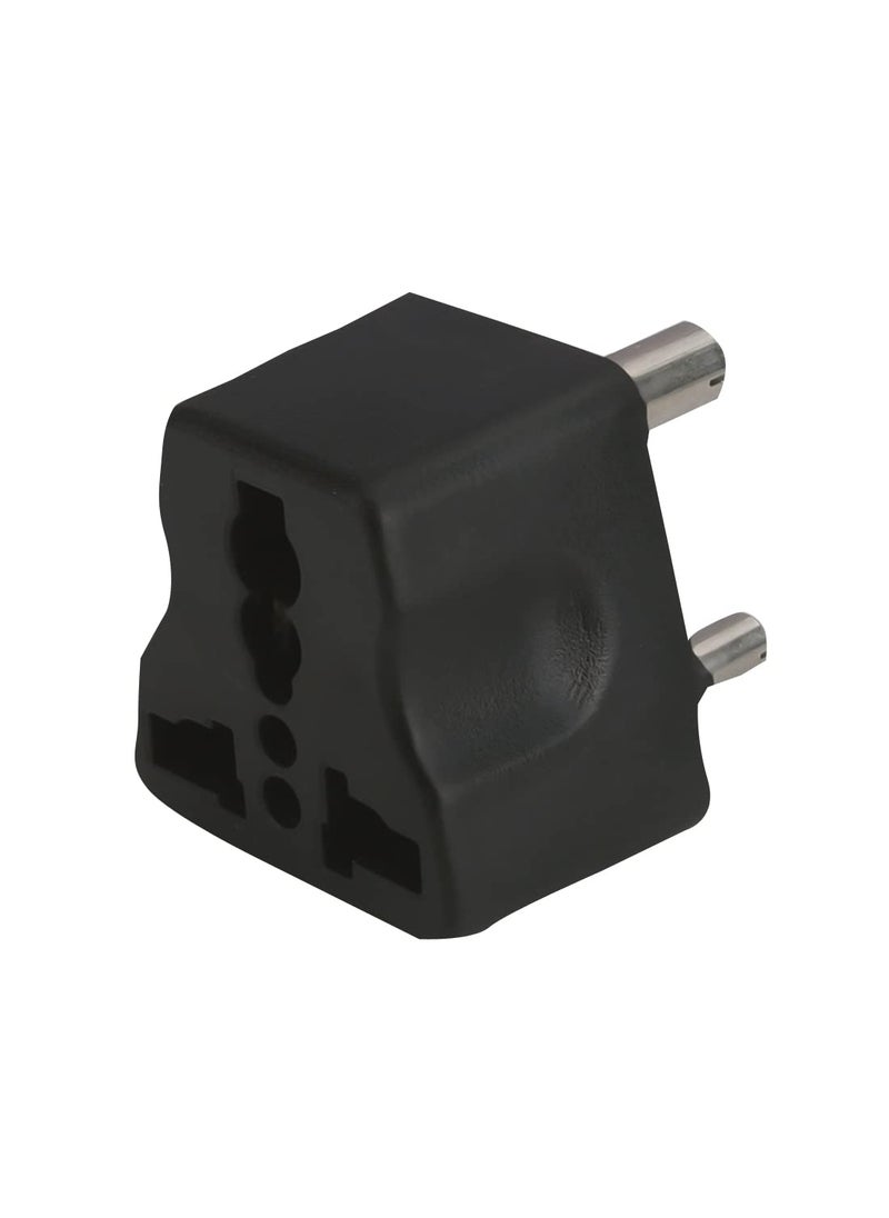 MX MX Universal 3 PIN Travel Adapter Type D India to USA UK China South Africa More Conversion Plug for Home and Official use Black Pack of 5  - Image 2