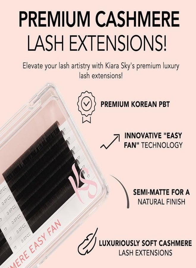 KIARA SKY LASH Premium Cashmere Easy Fan Lash Extensions | Soft Semi-matte natural finish | Fans like Butter | For Professional Eyelash Extensions Use Only | Black, (D-0.05-10MM) - Image 2